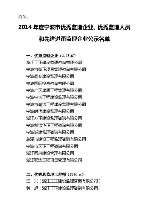 总监-宁波建设监理与招投标咨询行业协会