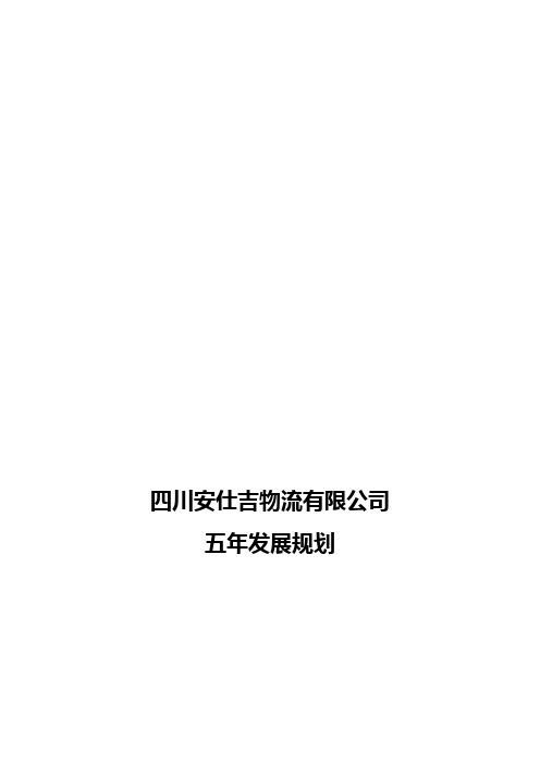 公司五年战略规划