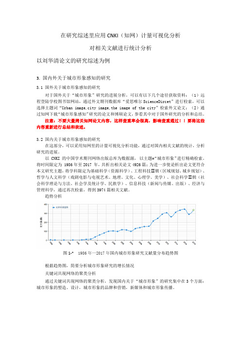 在研究综述里应用可视化化计量分析
