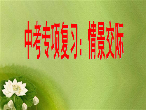 中考专项复习：情景交际.ppt