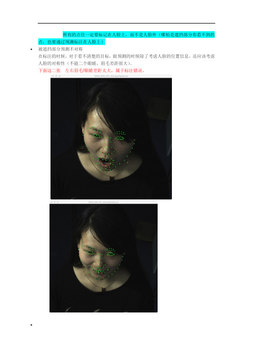 人脸标注错误问题汇总(必须认真看)