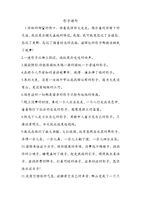 影子造句 .doc