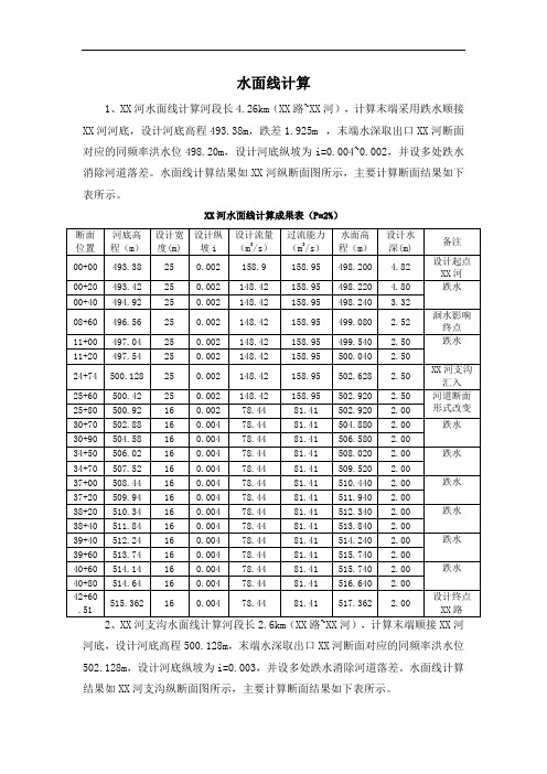水面线计算