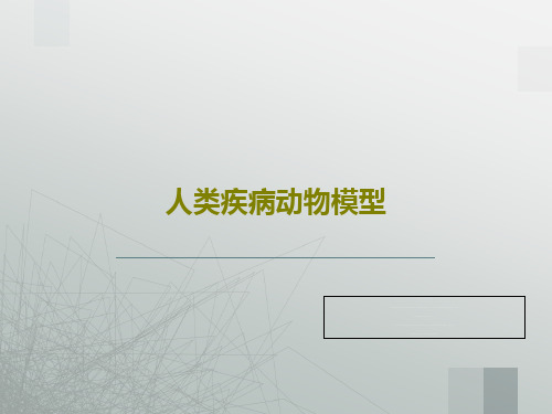 人类疾病动物模型144页PPT
