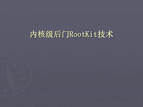 内核级后门Rootkit技术