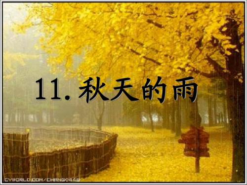 小学语文三年级上册《秋天的雨》说课课件