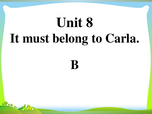 人教新目标九英口头表达专练Unit 8 It must belong to Carla B.ppt