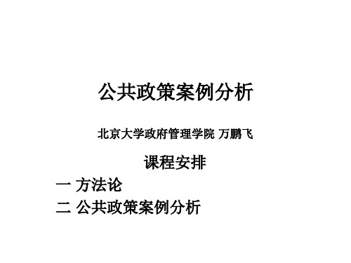 公共案例分析方法教学课件公共政策案例分析方法论