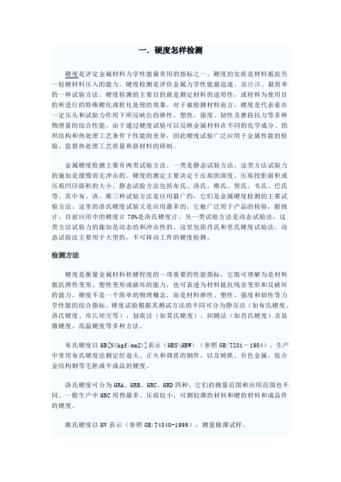 金属硬度检测、对照表及其简单增加硬度处理方式