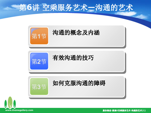 服务概述-教案6空乘服务艺术-沟通的艺术(1)课件