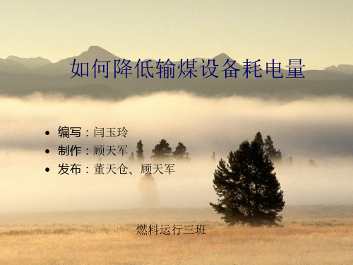 QC：如何降低输煤设备耗电量剖析!
