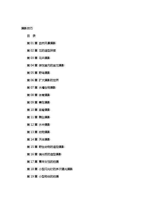 摄影技巧