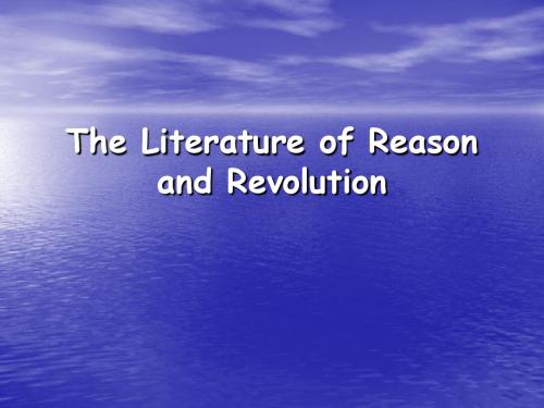 美国-2 The Literature of Reason and Revolution