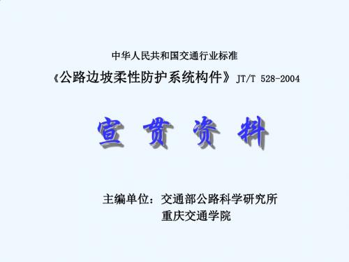 JTT_528-2004《公路边坡柔性防护系统构件》.ppt