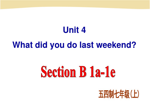 鲁教版七(上) Unit  4What did you do last weekend Section B-1