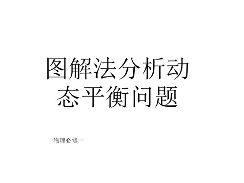 高中物理必修一《图解法分析动态平衡问题》课件ppt