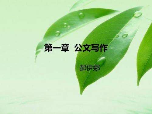 第一章  公文写作
