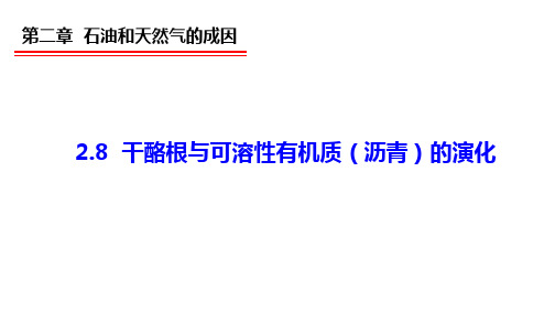 2.8 干酪根与可溶性有机质(沥青)的演化