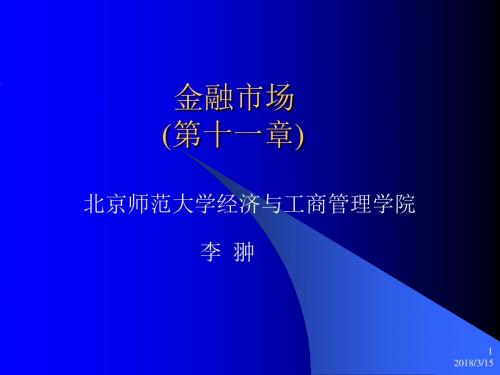 金融市场(第十一章)