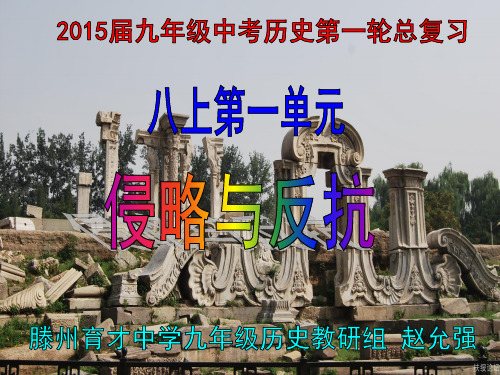 2015中考历史第一轮复习：八上第一单元侵略与反抗