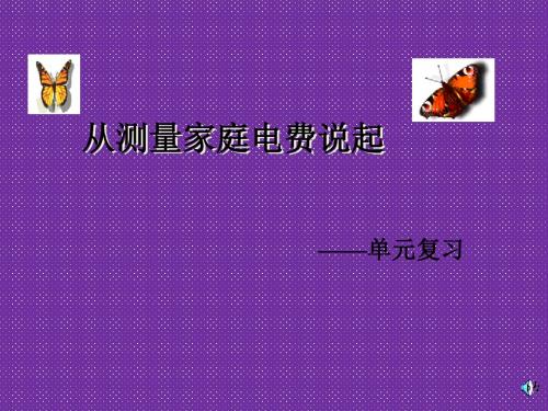 《从测算家庭电费说起》课件1(14页)(沪科版九年级)
