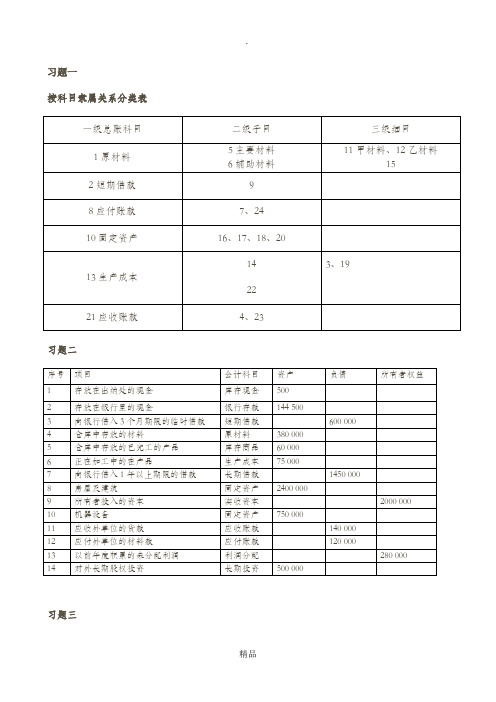 新编《会计学原理》—李海波课后习题答案