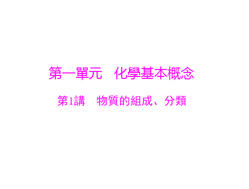 人教版高中化学复习课件-物质的组成、分类(共65张PPT)