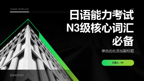 日语能力考试N3级核心词汇必备―惯用语和接续词日语版