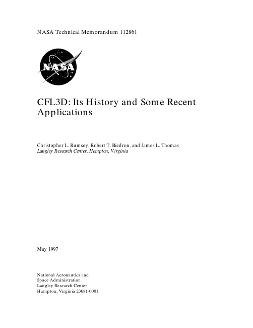 CFL3D Its history and some recent applications