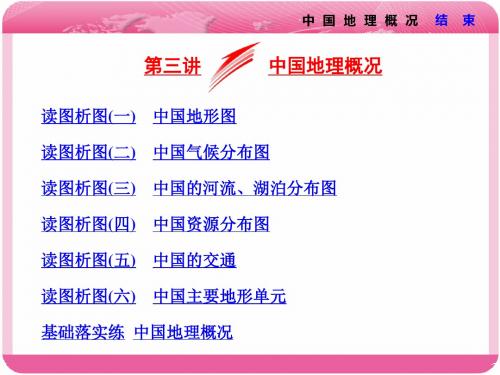 2018版地理高考复习课件：3.1.3中国地理概况