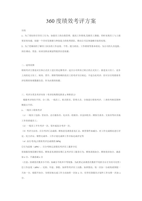 某公司360度绩效考核方案8页