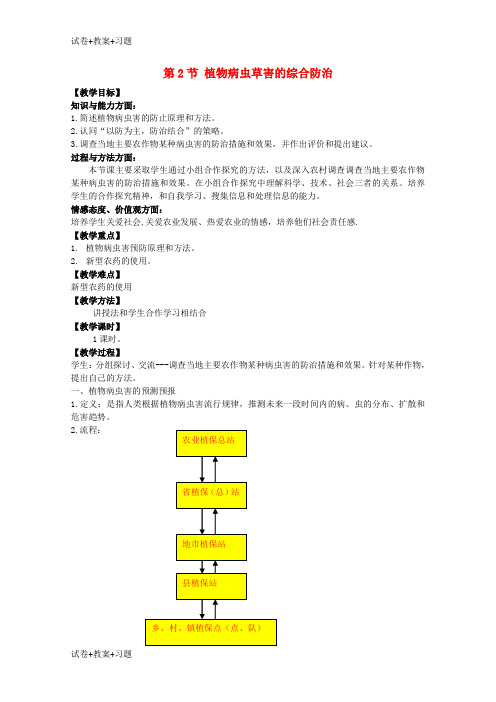 推荐K12学习高中生物第一单元生物科学与农业第一章生物科学与动植物生产1.2植物病虫草害的综合防治1