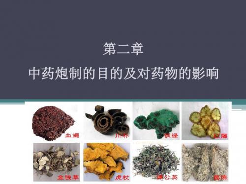 第二章 中药炮制的目的及对药物的影响分解
