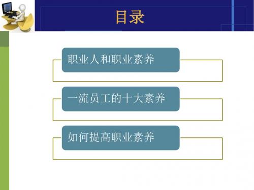 员工职业素养PPT