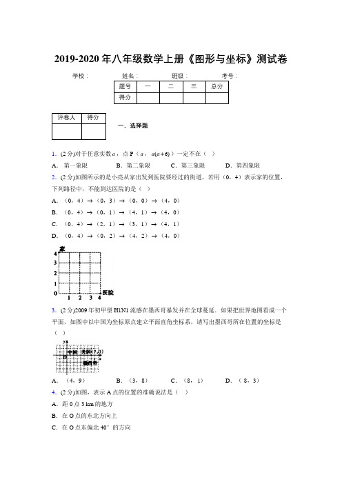 2019-2020初中数学八年级上册《图形与坐标》专项测试(含答案) (442)