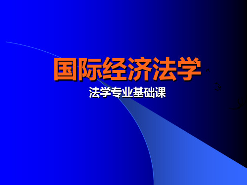 国际经济法学(第四章)C
