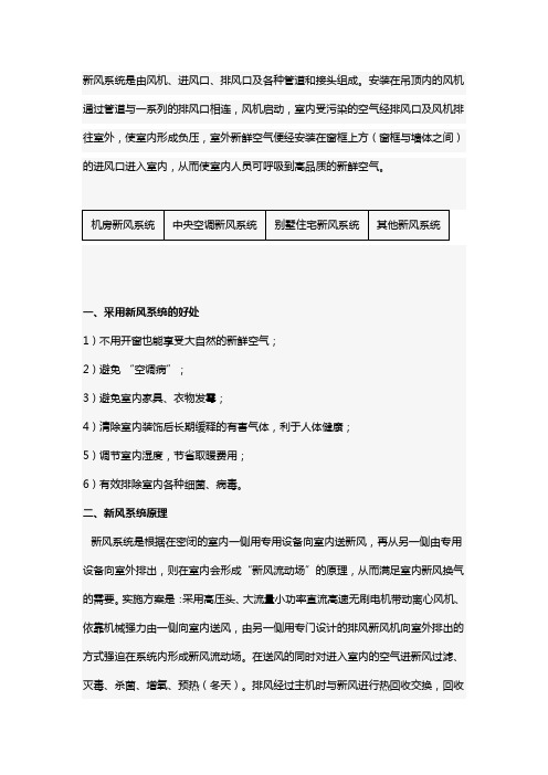 新风系统方案