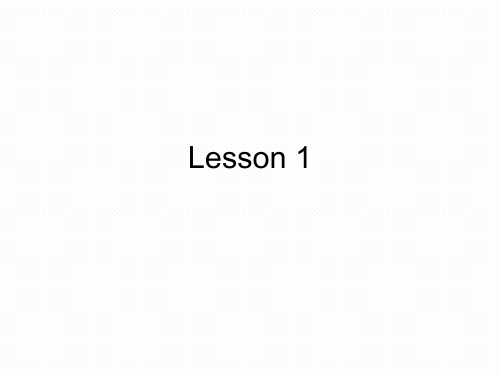 新概念二册第一课课件 NCE2_Lesson01