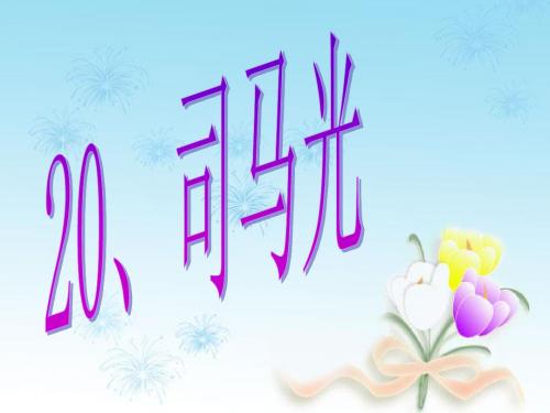 鲁教版一年级下册语文ppt课件20司马光2