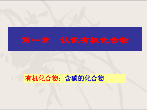 有机化学基础第一章复习课件