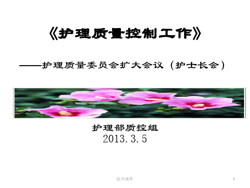 《护理质量控制工作》  PPT课件