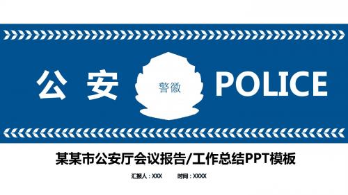 公安警察特警武警网络交警民警执法PPT