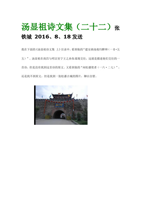 汤显祖诗文集(二十二)818