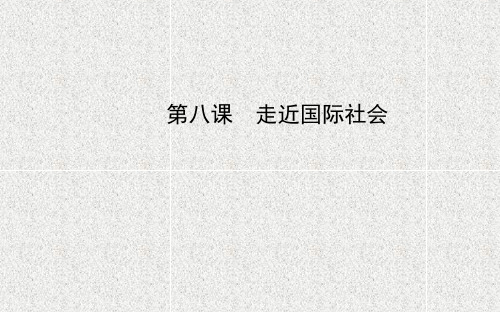 【人教版】高考政治一轮课件：必修2-第4单元-第8课-走近国际社会