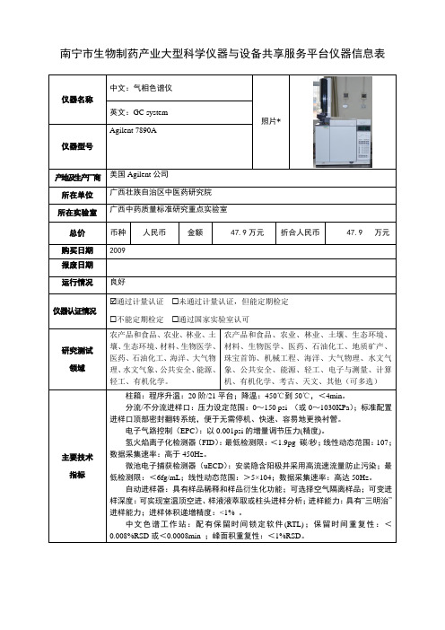 重庆新购大型科学仪器设备申请评议表