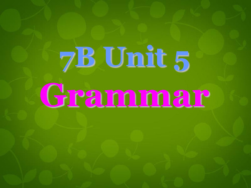 unit5 grammar past tense