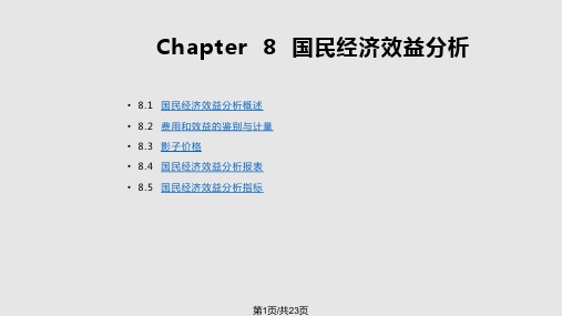 Chapter国民经济效益分析PPT课件