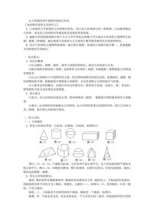 从立体图形到平面图形的转化