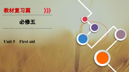 2019大一轮高考总复习英语课件：必修5 Unit 5 First aid 精品