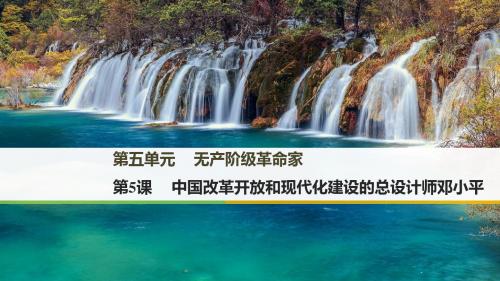 高中历史人教版选修4第五单元 无产阶级革命家第五单元  第5课
